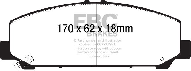 2006-2013 INFINITI QX56 Disc Brake Pad Set - Front (EBC Brakes)