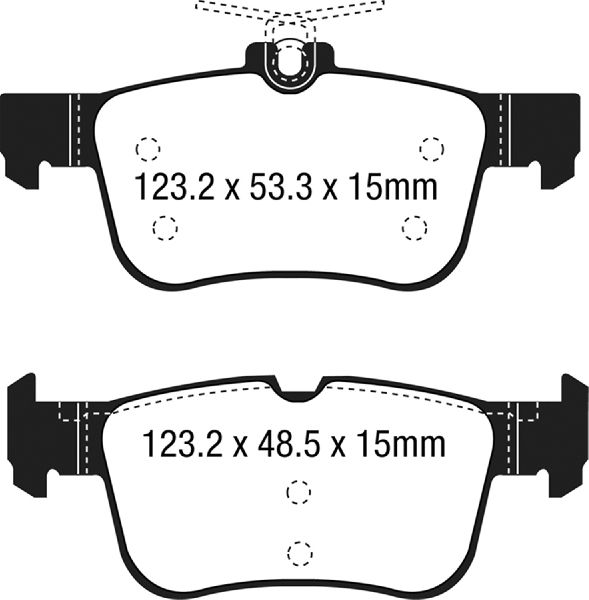 2015-2022 Ford Edge Disc Brake Pad Set - Rear (EBC Brakes)