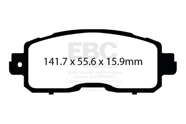 2014-2023 Nissan LEAF Disc Brake Pad Set -  or Front (EBC Brakes)