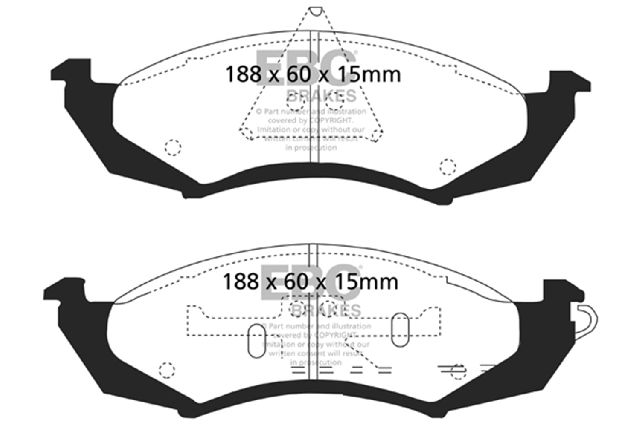 1989-1992 Mercury Cougar Disc Brake Pad Set - Front (EBC Brakes)
