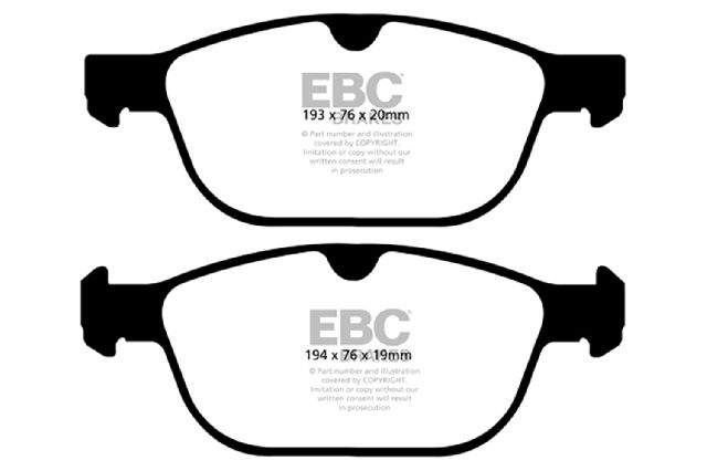 2010-2014 Volvo XC90 Disc Brake Pad Set - Front (EBC Brakes)