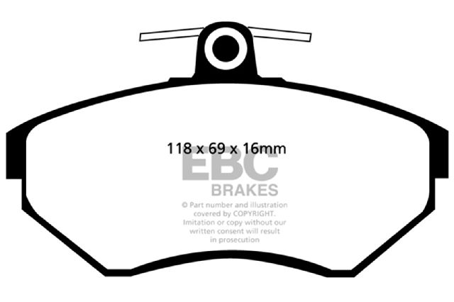 1997-1998 Volkswagen Jetta Disc Brake Pad Set - Front (EBC Brakes)