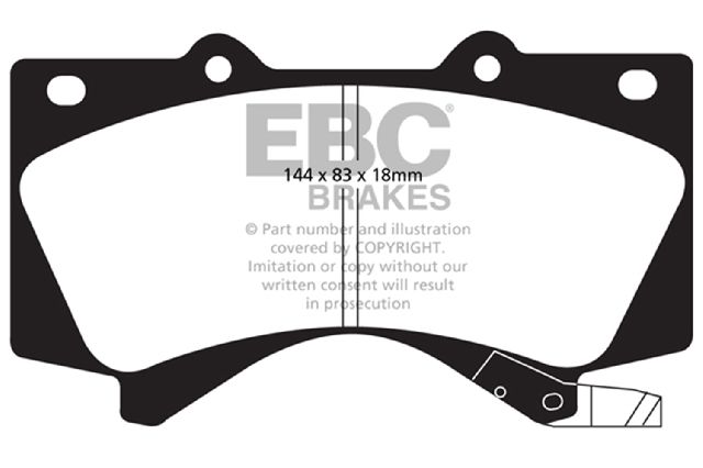 2008-2022 Toyota Sequoia Disc Brake Pad Set - Front (EBC Brakes)