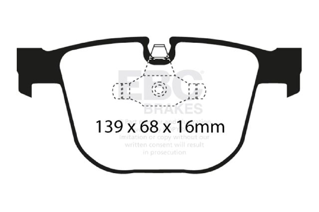 2008-2018 BMW X6 Disc Brake Pad Set - Rear (EBC Brakes)