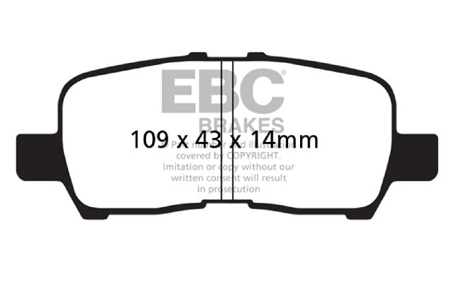 2004-2008 Pontiac Grand Prix Disc Brake Pad Set - Rear (EBC Brakes)