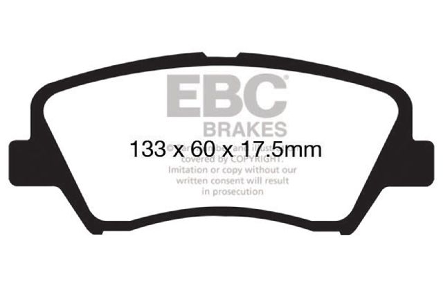 2012-2015 Hyundai Veloster Disc Brake Pad Set - Front (EBC Brakes)