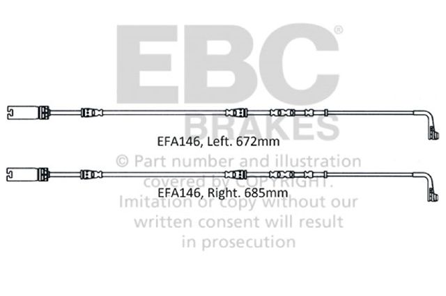 2008-2013 BMW M3 Disc Brake Pad Wear Sensor - Front (EBC Brakes)