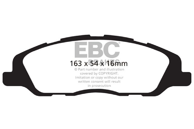 2013-2014 Ford Mustang Disc Brake Pad Set - Front (EBC Brakes)