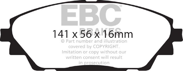 2014-2018 Mazda 3 Disc Brake Pad Set - Front (EBC Brakes)