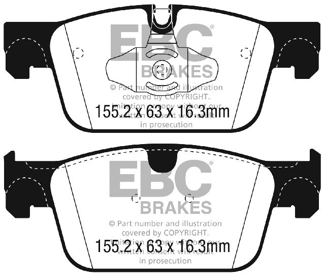 2018 Volvo XC90 Disc Brake Pad Set - Front (EBC Brakes)