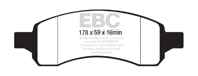 2007-2016 GMC Acadia Disc Brake Pad Set - Front (EBC Brakes)