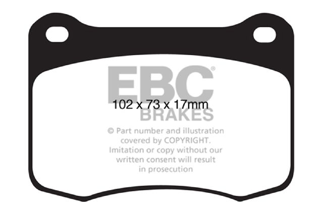 2008-2014 Lexus IS F Disc Brake Pad Set - Rear (EBC Brakes)