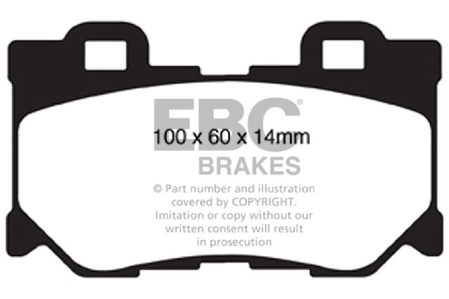 2014 INFINITI QX70 Disc Brake Pad Set - Rear (EBC Brakes)