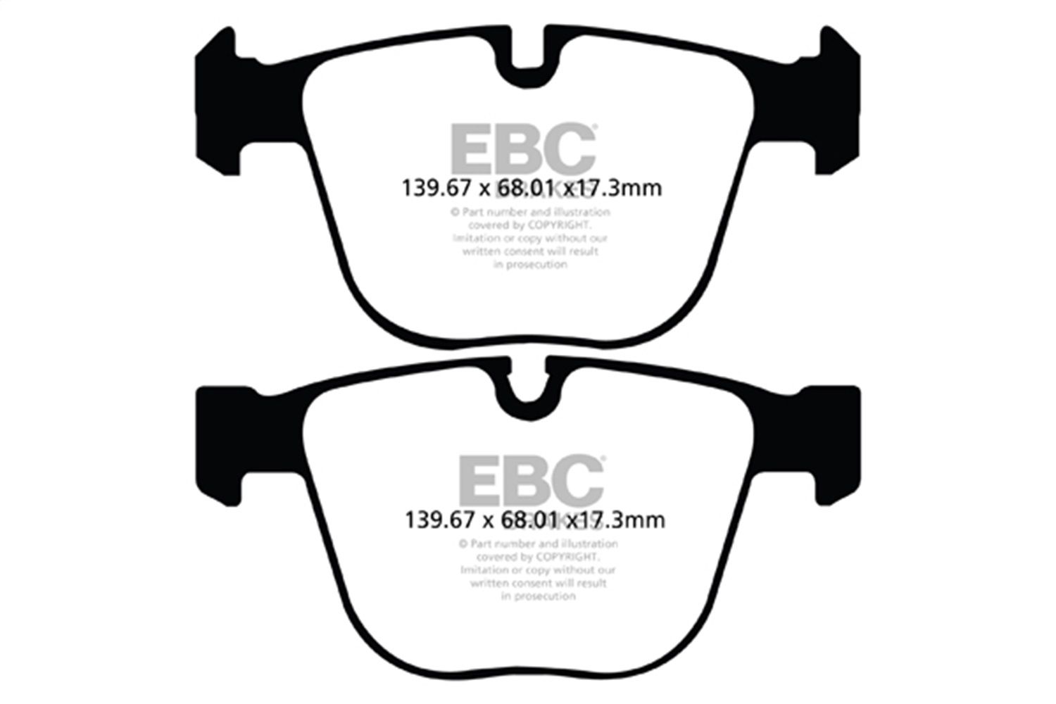2015, 2014, 2013, 2012, 2011 BMW 740i GT Disc Brake Pad Set