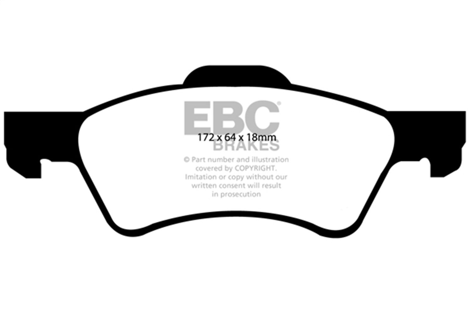 2007, 2006, 2005, 2004, 2003, 2002, 2001 Dodge Caravan & Country Disc Brake Pad Set