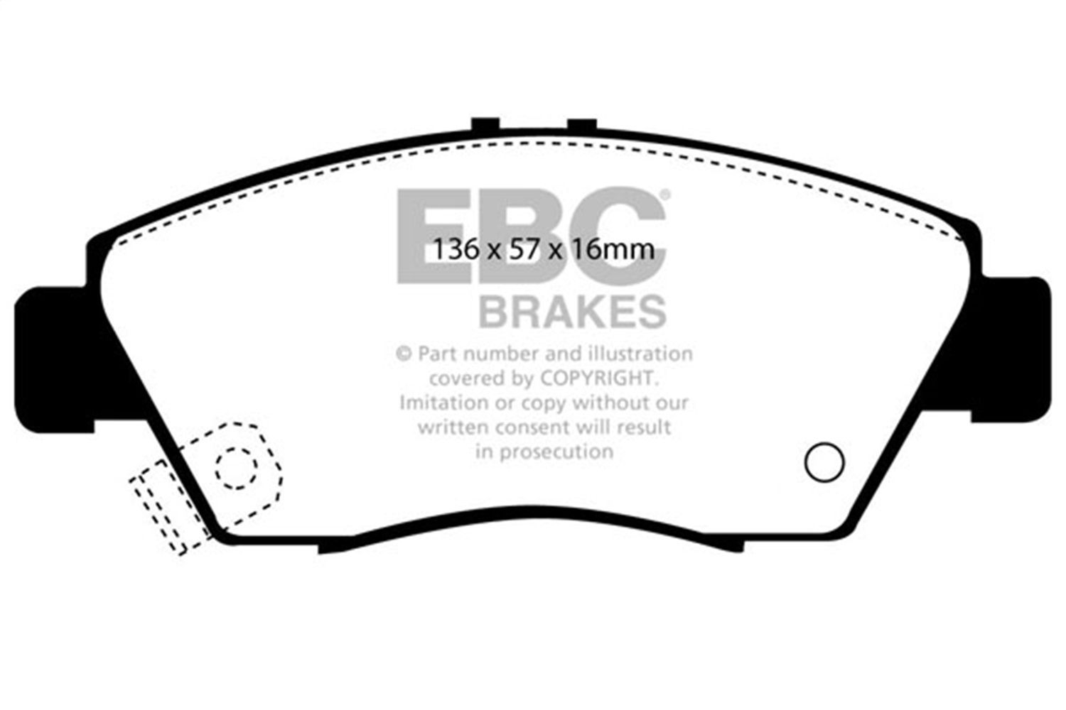 2008, 2007 Honda Fit Disc Brake Pad Set