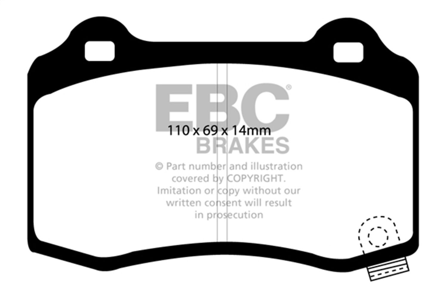 2023, 2022, 2021, 2020, 2019, 2018 Dodge Durango Disc Brake Pad Set