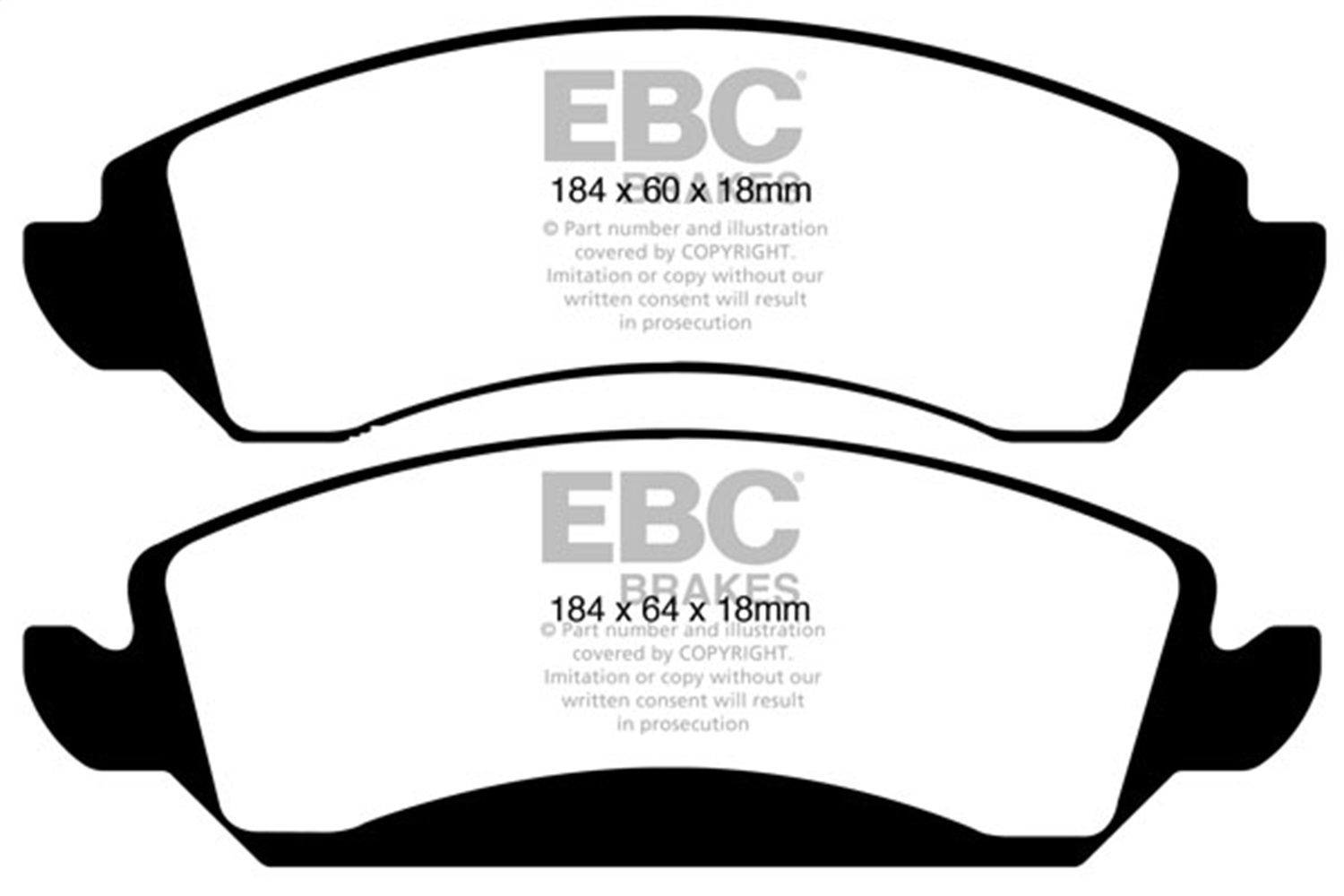 2020, 2019, 2018, 2017, 2016, 2015, 2014, 2013, 2012, 2011, 2010, 2009, 2008 GMC Yukon Disc Brake Pad Set