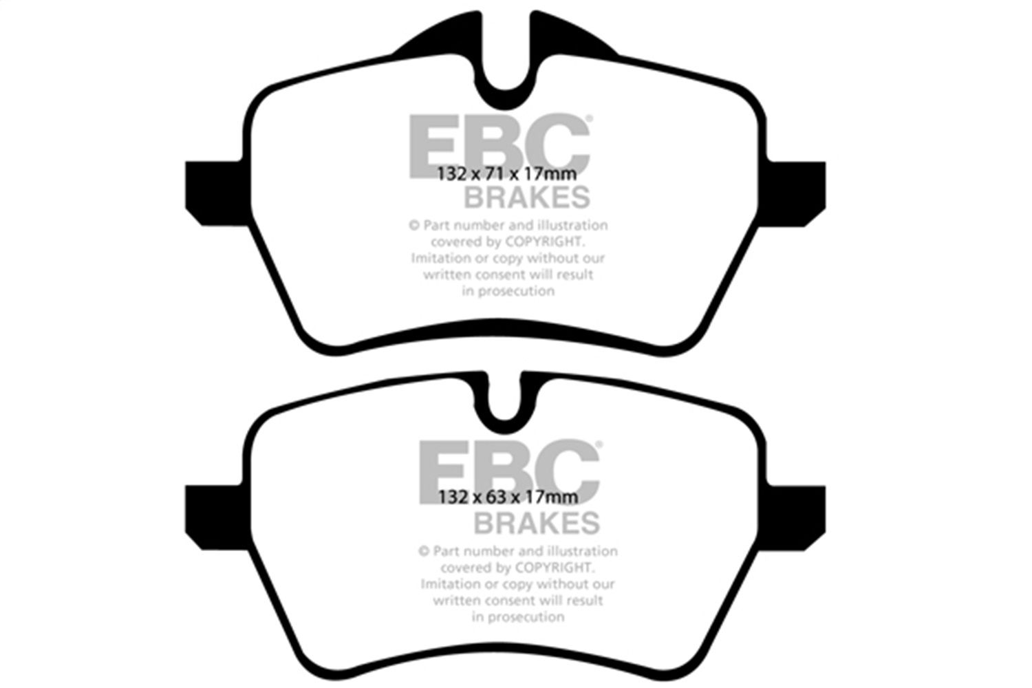 2016, 2015, 2014, 2013, 2012, 2011, 2010, 2009, 2008, 2007, 2006 Mini Cooper Disc Brake Pad Set
