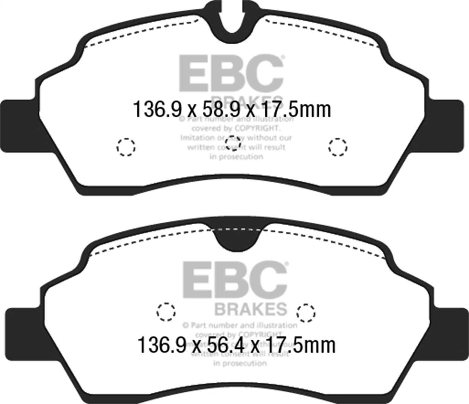 2018, 2017, 2016, 2015 Ford Transit Disc Brake Pad Set