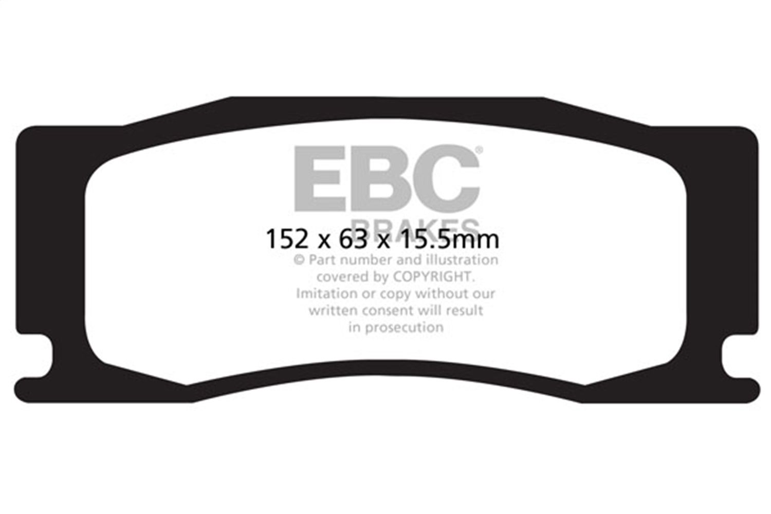 2015, 2014, 2013, 2012, 2011, 2010, 2009, 2008 Mitsubishi Lancer Disc Brake Pad Set