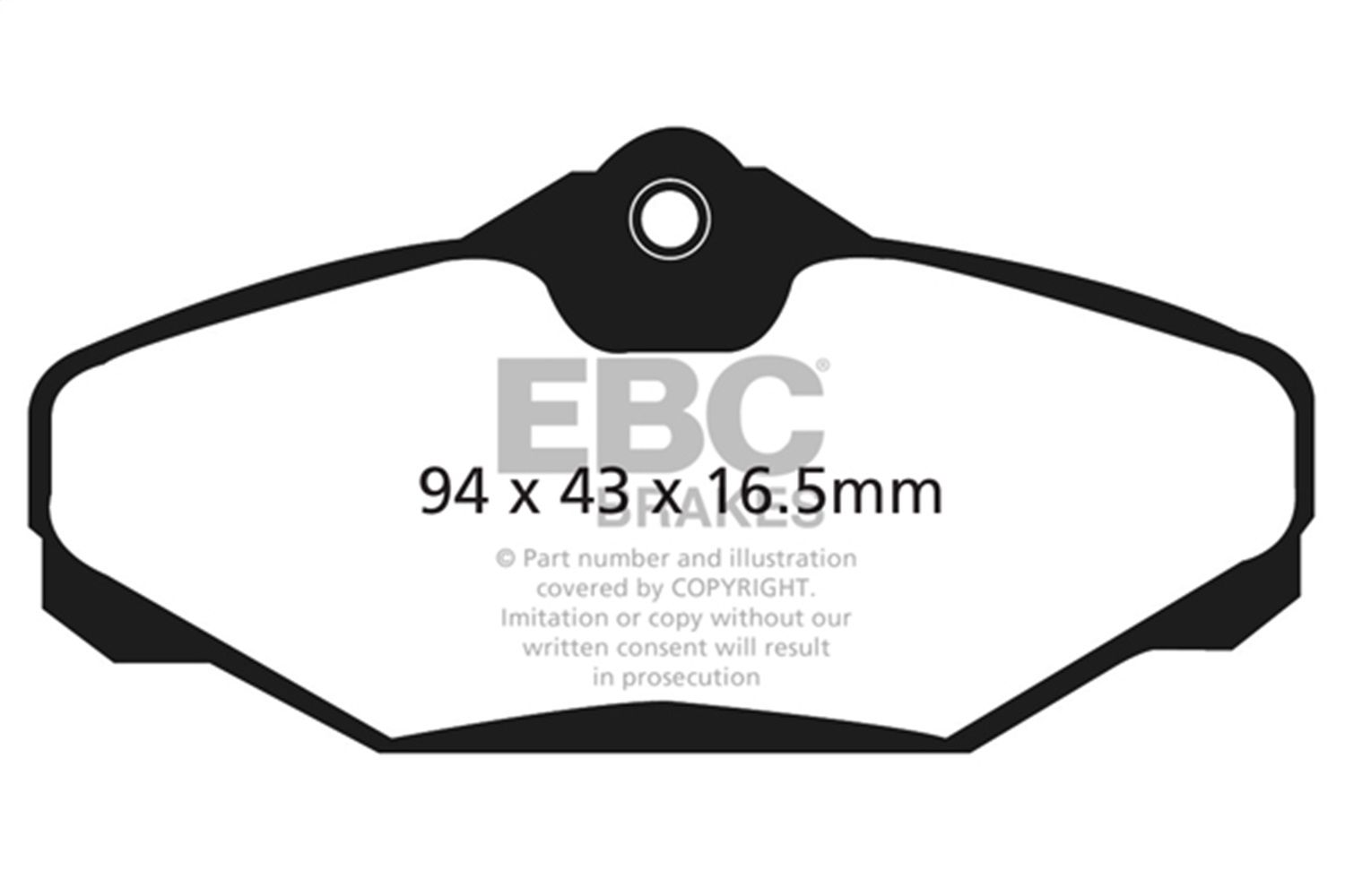 2005, 2004, 2003, 2002, 2001, 2000, 1999, 1998, 1997, 1996, 1995, 1994 Mercury Sable Disc Brake Pad Set