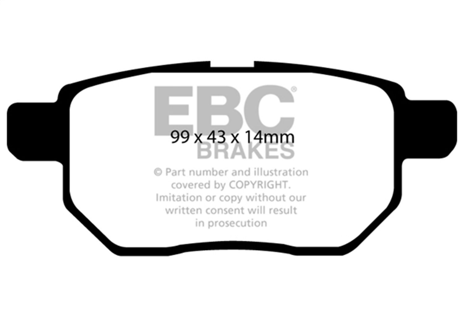 2022, 2021, 2020, 2019, 2018, 2017, 2016, 2015, 2014, 2013, 2012, 2011, 2010 Toyota Prius Disc Brake Pad Set