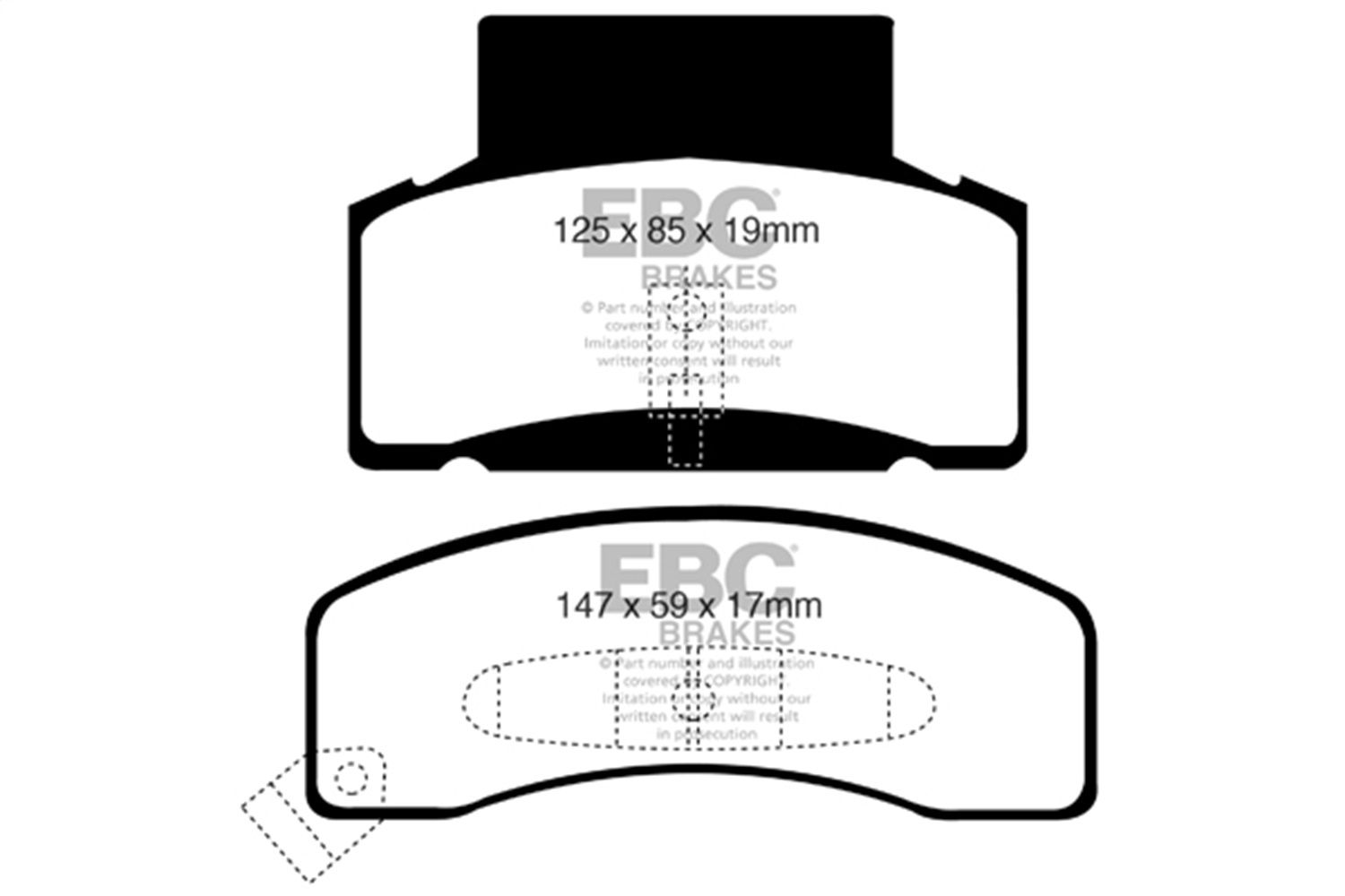 2000, 1999, 1998, 1997, 1996, 1995, 1994, 1993, 1992 GMC C3500 2500 Disc Brake Pad Set