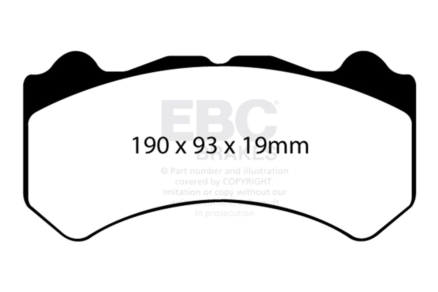 2021, 2020, 2019, 2018, 2017, 2016, 2015, 2014, 2013, 2012, 2011, 2010, 2009 Nissan GT-R Disc Brake Pad Set