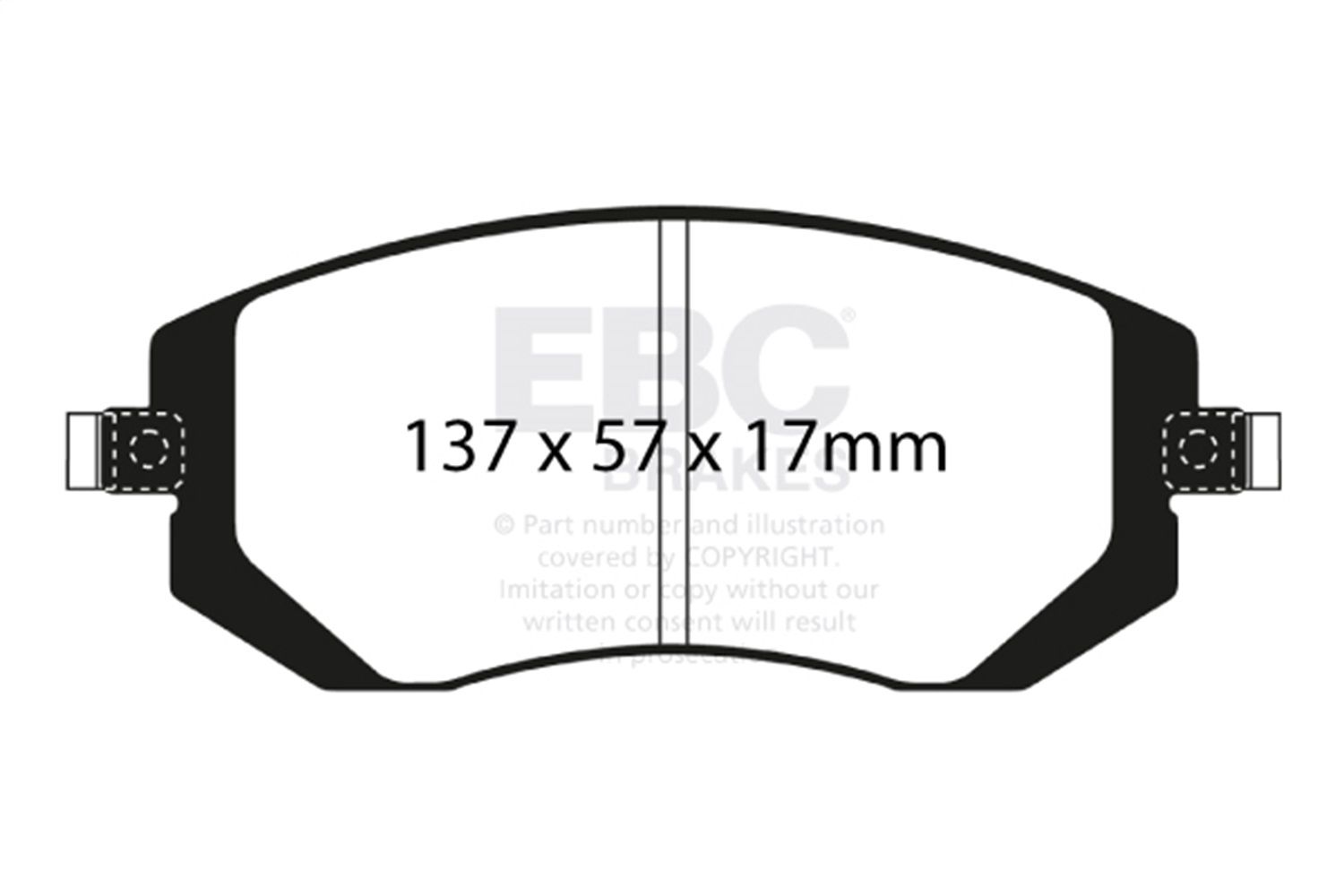 2014, 2013, 2012, 2011, 2010, 2009, 2008, 2007, 2006, 2005 Subaru Legacy Disc Brake Pad Set