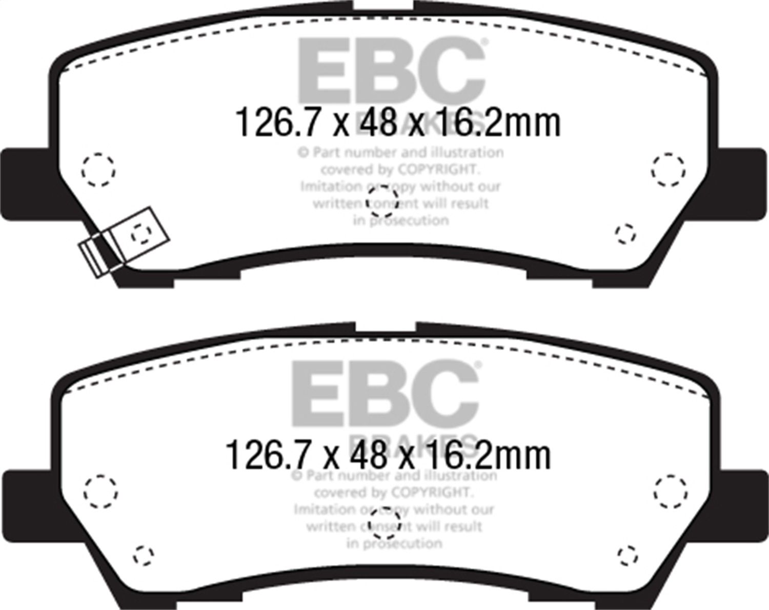 2023, 2022, 2021, 2020, 2019, 2018, 2017, 2016, 2015 Ford Mustang Disc Brake Pad Set