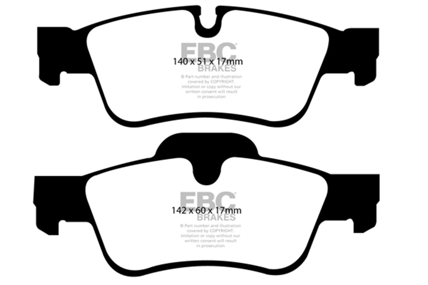 2009, 2008, 2007 Mercedes-Benz ML320 2007-2009 Mercedes-Benz G55 AMG Disc Brake Pad Set