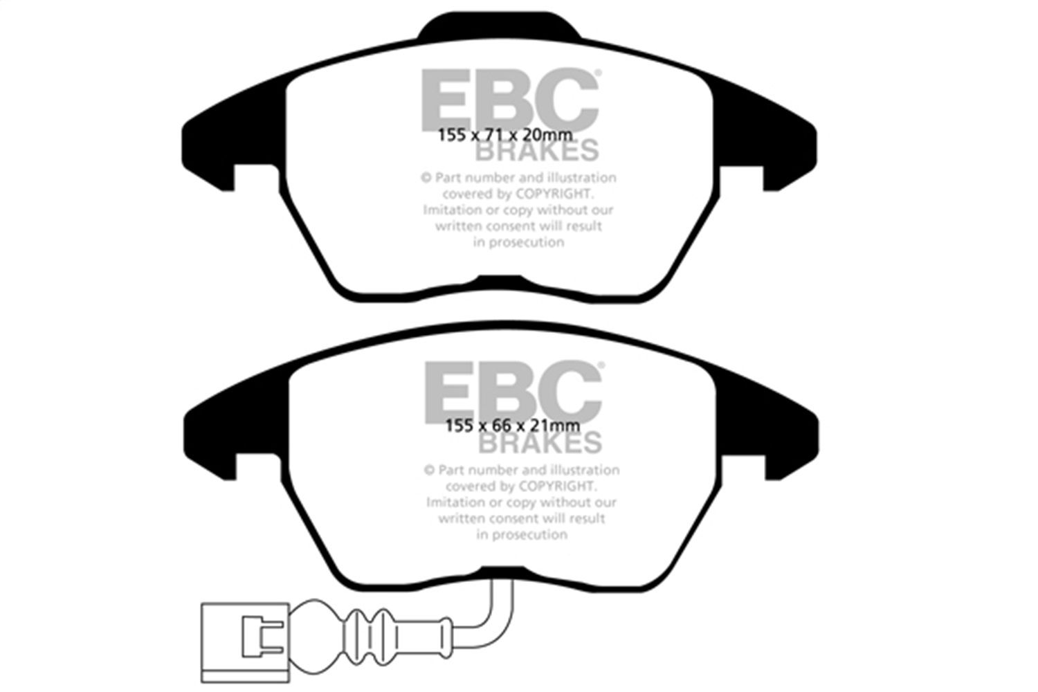 2009, 2008 Audi TT Disc Brake Pad Set