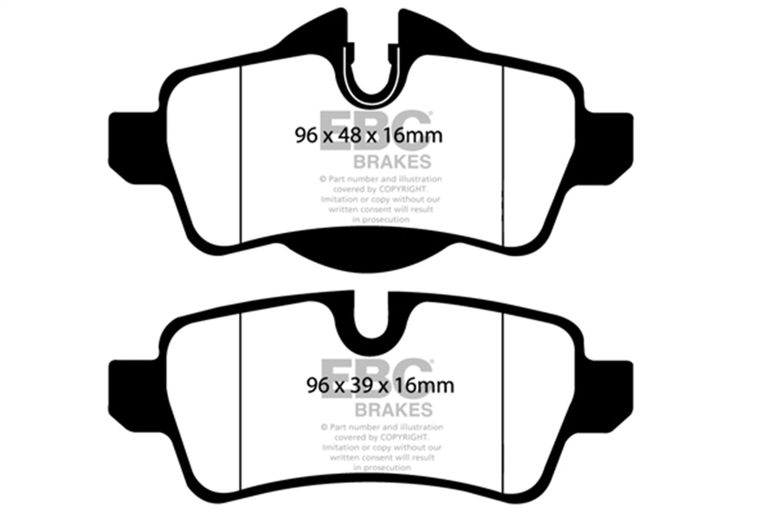 2015, 2014, 2013, 2012, 2011, 2010, 2009, 2008, 2007 Mini Cooper Disc Brake Pad Set