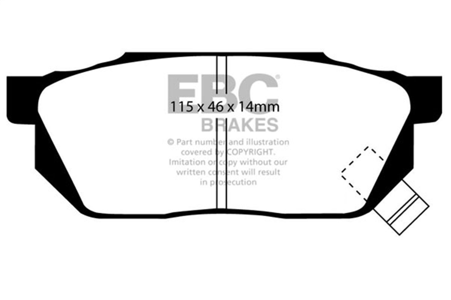 2006, 2005, 2004, 2003, 2002, 2001, 2000 Honda Insight Disc Brake Pad Set