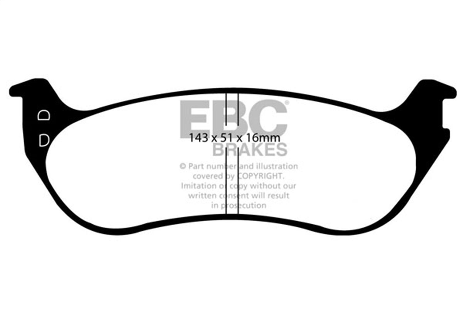 2010, 2009, 2008, 2007, 2006 Ford Explorer Disc Brake Pad Set