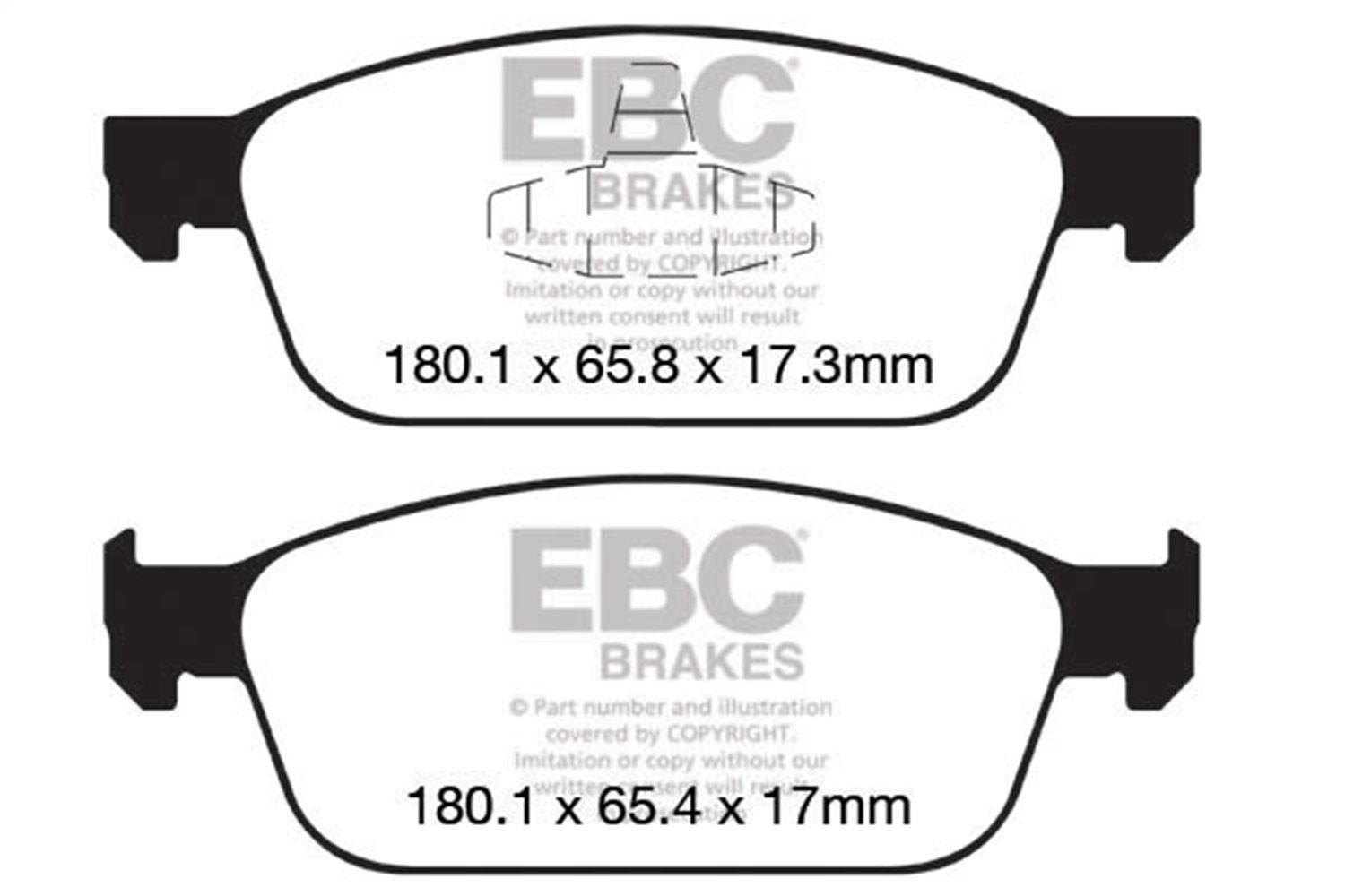 2016, 2015, 2014 Ford Transit Connect Disc Brake Pad Set
