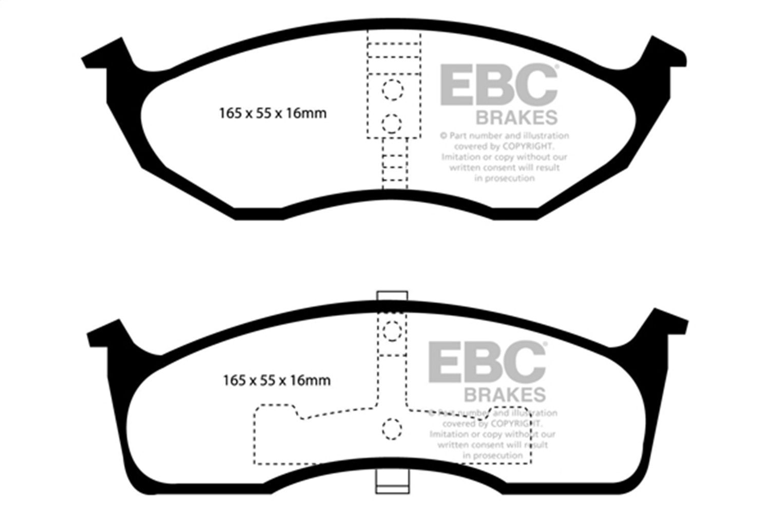 2004, 2003, 2002, 2001, 2000, 1999, 1998 Dodge Intrepid Disc Brake Pad Set