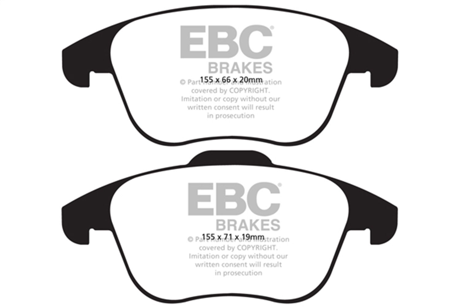 2019, 2018, 2017, 2016, 2015 Audi Q3 Disc Brake Pad Set