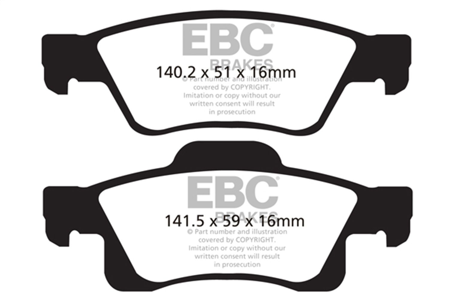 2023, 2022, 2021, 2020, 2019, 2018, 2017, 2016, 2015, 2014, 2013, 2012, 2011 Dodge Durango Disc Brake Pad Set