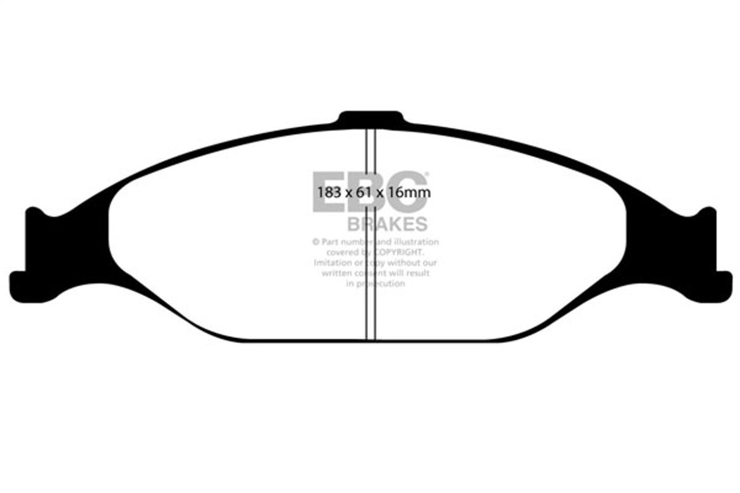 2004, 2003, 2002, 2001, 2000, 1999 Ford Mustang Disc Brake Pad Set