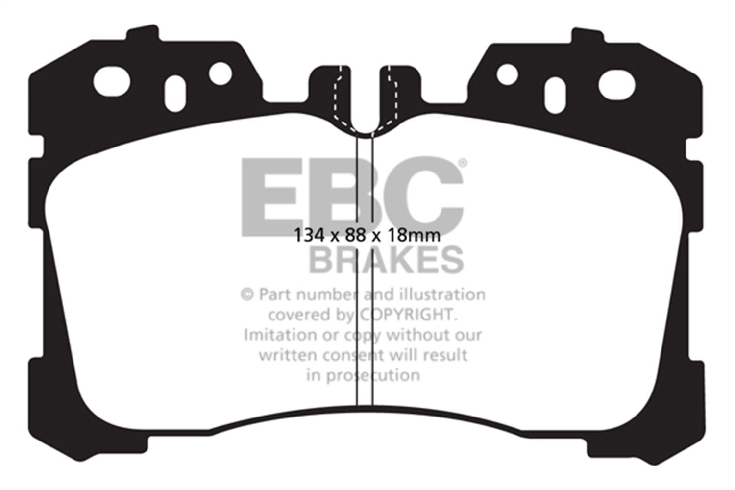 2016, 2015, 2014, 2013, 2012, 2011, 2010, 2009, 2008 Lexus LS600h Disc Brake Pad Set