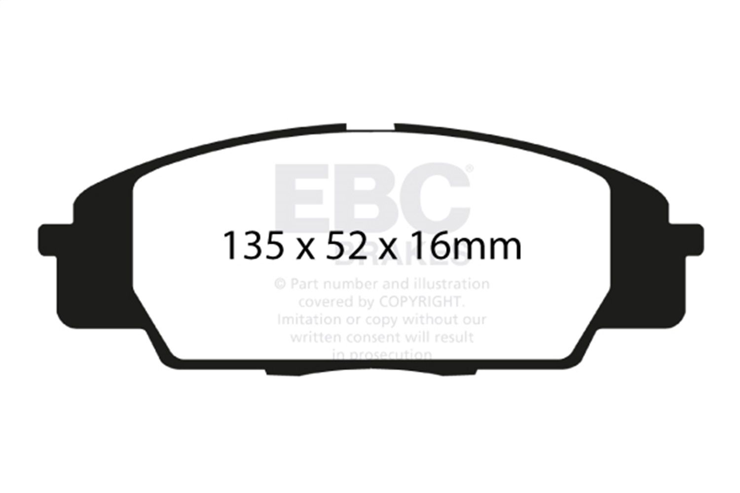 2009, 2008, 2007, 2006, 2005, 2004, 2003, 2002, 2001, 2000 Honda S2000 Disc Brake Pad Set
