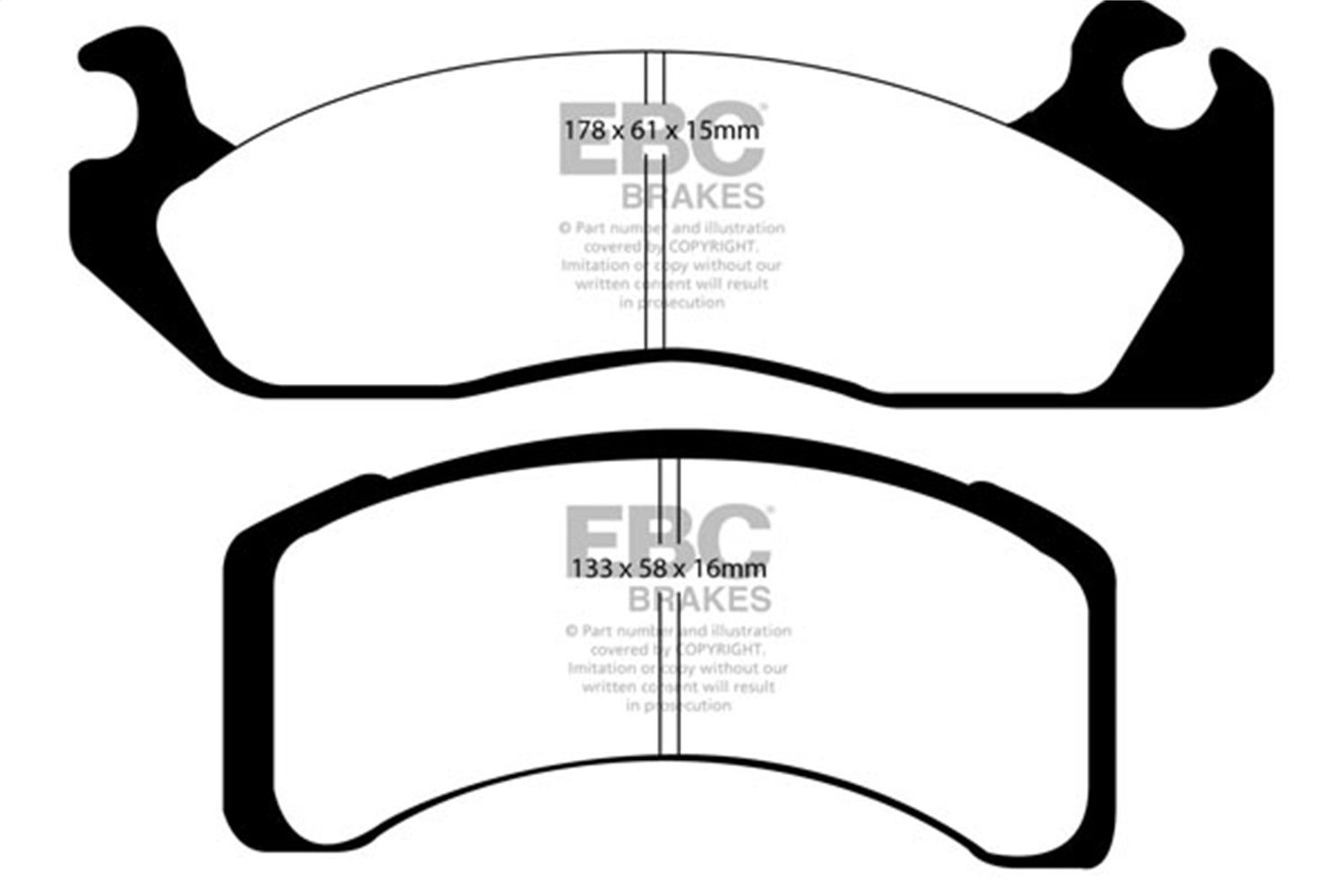 1993, 1992, 1991, 1990, 1989, 1988, 1987, 1986, 1985, 1984, 1983 Ford Mustang Disc Brake Pad Set