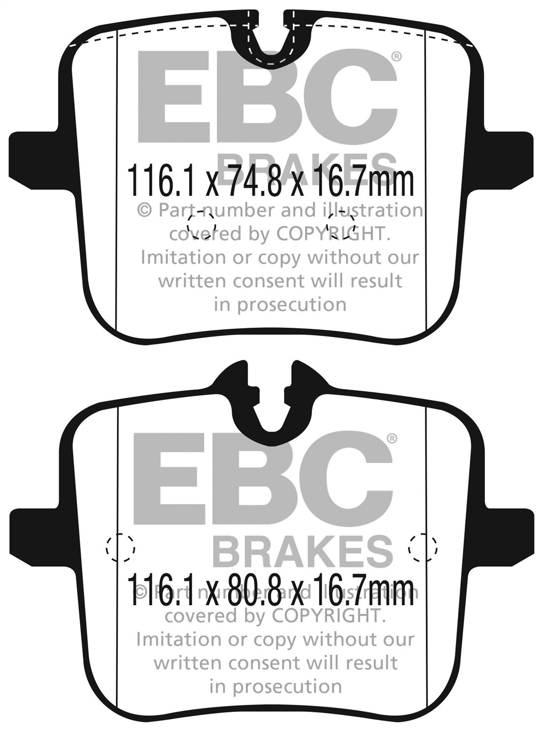 2023, 2022, 2021, 2020, 2019, 2018 BMW M5 Disc Brake Pad Set