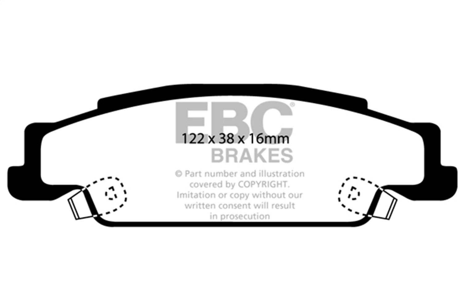2011, 2010, 2009, 2008, 2007, 2006, 2005 Cadillac STS Disc Brake Pad Set