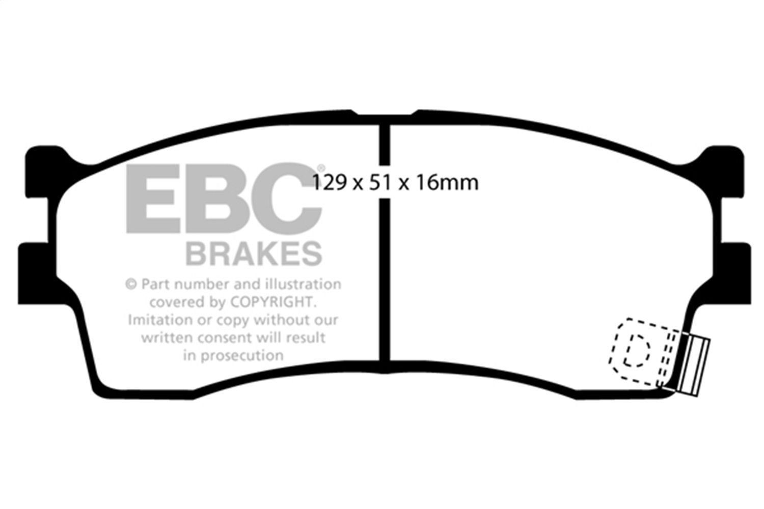 2003, 2002, 2001 Kia Spectra Disc Brake Pad Set