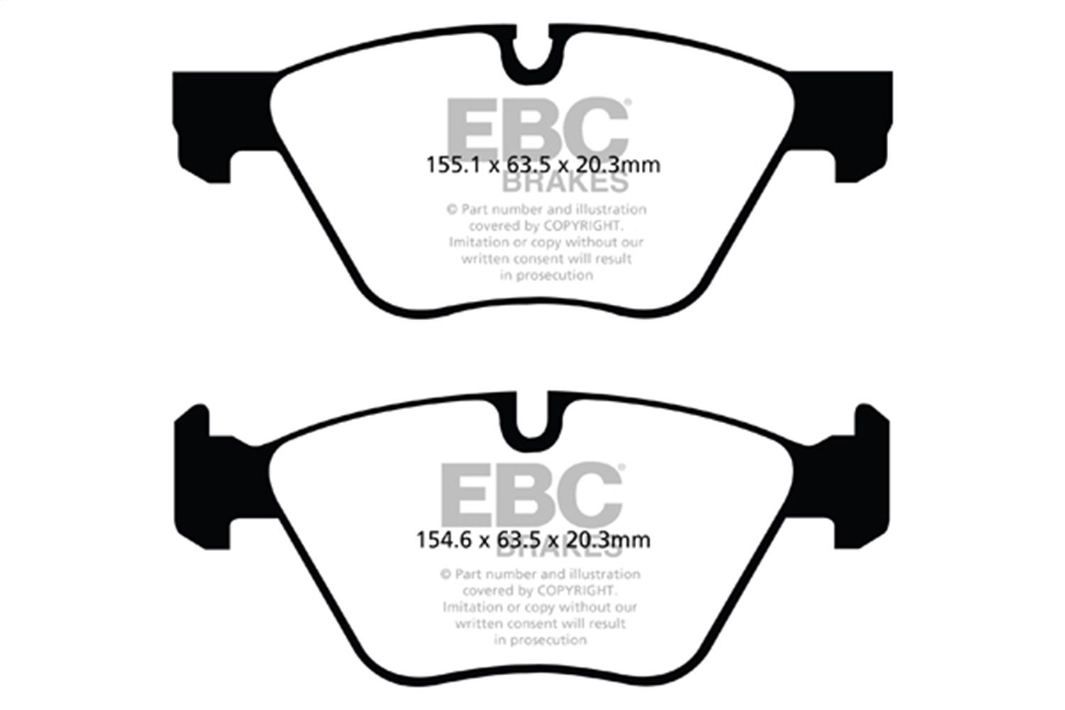 2016, 2015, 2014, 2013, 2012 BMW 528i Disc Brake Pad Set