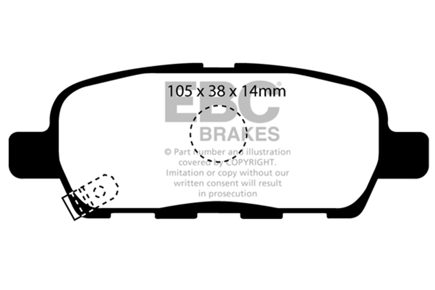 2012, 2011, 2010, 2009, 2008 INFINITI EX35 Disc Brake Pad Set