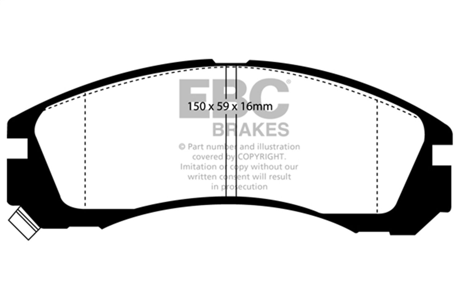 1998, 1997, 1996, 1995, 1994, 1993 Eagle Talon Disc Brake Pad Set